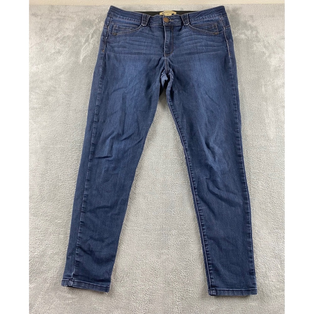Democracy Ab solution Skinny Jeans Womens 16 Dark Wash Blue Elastic Waist Denim